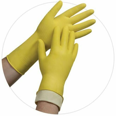 TRADEX INTL LLG6500- Tradex AMBITEX PRO Latex Flocklined Gloves Yellow Large, 12PK LLG6500-DZ